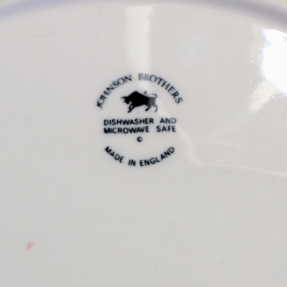 Floral serving plate ceramic Johnson Brothers 12" - Picture 6 of 6